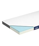Genius Eazzzy Topper Classic 100x200cm Höhe 7 cm H2 H3 - orthopädische Matratzentopper für Matratze & Boxspringbett aus Gelschaum | Matratzenauflage 100x200 für Allergiker + Bezug