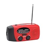 Cuifati Solar-Handkurbel-Notfallradio mit LED-Taschenlampe, Tragbares 2000-mAh-Wetterradio mit AM FM WB, Wiederaufladbares Batteriebetriebenes Radio für den Außenbereich
