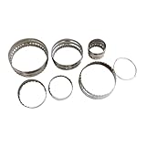 VALICLUD 6 Stck Teiliges Rundes Keksausstecher set aus Edelstahl mit Beidseitigen Kanten Geriffelt und Glatt Vielseitige Ausstechformen für Plätzchenbacken zu Hause Langlebig und