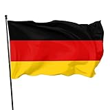 Garten Fahnen 90X150cm, Deutschland Durable Haus Hof Flagge mit Metall-Ösen Hanging Flag für Dekoration Feiertage Party