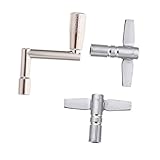 MAGICLULU 3 Stück Teiliges Schlagzeug stimmschlüssel set aus Robustem Metall Langlebig und Praktisch Geeignet für Gängige Drumsets und Marschtrommeln Zubehör für Schlagzeuger und