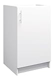 JD Greta Küchenunterschrank ohne Arbeitsplatte 50cm breit & 46,3cm tief (weiß) - Küchen Unterschrank Aufbewahrung mit Türen - Küchen Vorratsschrank & Aufbewahrungsschrank - Küchenschrank