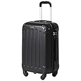 VERTICAL STUDIO Stockholm 20' Handgepäck Koffer Trolley mit 4 Rollen 54 cm x 38 cm x 21 cm Mattschwarz mit Teleskop-Griff und TSA-Kofferschloss, hochwertiger hartschalen Reisekoffer