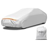 Auto Abdeckplane, Ohuhu Autoabdeckung für Limousine (485-510cm), Abdeckplane Auto Autoplane Winter, Auto Abdeckung Outdoor, Regen Schnee Sonne UV-Schutz