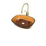 Aufsatzwaschbecken Einfaches Waschbecken aus gehärtetem Glas für Hotel Waschbecken Schüssel