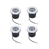 LGJEGD Niederspannungs-Bodenleuchten, LED-Landschaftsleuchte, 12 V, 304 Edelstahl, vergrabene Lichter, staubdicht, IP67 wasserdicht, for Garten, (Rgb,5W)