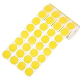 MOTHNUR 1000 Stück Runde Farbige Klebepunkte Gelb Selbstklebende Blanko Aufkleber Für Lagerverwaltung Garage Klassenzimmer Umschlagversiegelung