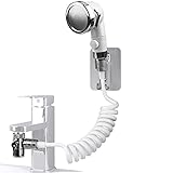 Handbrause für Waschbecken mit Schlauch, Duschkopf Set Mit Wandhalterung und Konverter, zum Wasserhahn, Haarewaschen in Bad, Spa für Behinderungen, Altere Menschen, Neugeborene, Haustiere Weiß