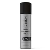 Ceelini Streuhaar zur Haarverdichtung, Haarverdichtungsspray, Haarverdichter, Haarpulver mit Haaraufbaufasern aus Keratin, Vollem und Naturliche Haar in 15 Sekunden 100 ML (Schwarz)