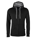 HRM Herren Jas M Kapuzenpullover, Schwarz, M