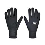 NEO-SPLASH Neopren Tauchhandschuhe, 3mm Warme Tauchhandschuhe, Flexibel Schwimmhandschuhe mit Anti-Rutsch Partikeln Erwachsene (schwarz, L)