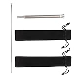 Cabilock Anzündrohre aus Edelstahl 2 Stück mit Blasrohr Funktion Hitzebeständig Rostfrei Kompakt für Camping und Outdoor Feuerstellen