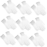 Toddmomy 12 Stück Teiliges Nylonhandschuhe mit Pu beschichteten Fingern Antistatische Arbeitshandschuhe für Elektriker Mechanische Arbeiten PC montage Langlebig Vielseitig Einsetzbar