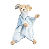 Steiff Schmusetuch Gute-Nacht-Hund, Süßes Stofftier, Jungen, Mädchen & Babys ab 0 Monaten, Plüschtier 24 cm, Hellblau, 239694