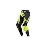 O'NEAL | Motocross-Hose | Enduro Motorrad | Strapazierfähige Denierstoffe, Mit großer Bewegungsfreiheit, Athletische Passform | Pants Mayhem Covert | Erwachsene | Charcoal Neon-Gelb | Größe 34/50