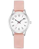 CIVO Kinderuhr-Mädchen Rosa-Silikon Armband-Einfach Analog Uhr - Kinder Junge Wasserdicht Runden Lernuhr Outdoor Sport Leuchtend Quarzuhr Mädchen Geschenke 7-14 Jahre