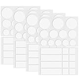 Heclia Doppelseitiges Klebeband für Luftballons an der Wand, 96 Stück, weiß, strapazierfähig, entfernbar, Klebepunkte, keine Rückstände, Mehrzweck-Klebebänder zum Aufhängen von Bildern, Postern