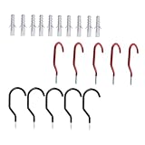 Toddmomy 10 Sätze Teiliges Schwerlast Wandhaken set aus Stahl für Fahrrad Gartengeräteaufbewahrung Platzsparend Langlebig Geeignet für Garage Schuppen und Garten Glänzend Orange Glänzend