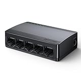 Tenda SG105 LAN Switch 5 Port Gigabit Switch Mini Netzwerk Switch, LAN Hub, LAN Verteiler (Plug-and-Play Ethernet Switch, Lüfterlos, Unmanaged, Schwarz)