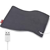 Comfheat USB-Heizkissen, 5V beheizte Reisedecke Pads für Auto-Flugzeug, 3 Wärmeeinstellungen & automatische Abschaltung, warme Therapie für Schmerzlinderung Bauch Krämpfe (40x 30CM) (nicht aufladbar)