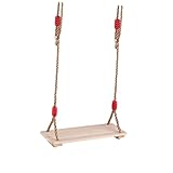 Parliky Hölzerne Brettschaukel mit Nylonseil Rutschfester Sitz Langlebig und Sicher für Erwachsene Geeignet für Indoor und Outdoor Stabiles Schaukelset für Garten und Zuhause