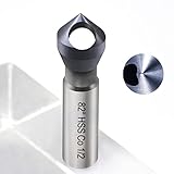amoolo Einend-Kegelsenker-Bit, Kobaltstahl-Kegelsenker-Bohrer mit TiAlN-Beschichtung für Hartmetall, 82-Grad-Spitzenwinkel, 0,95 cm Rundschaft, 1,27 cm Körperdurchmesser