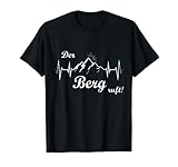 Der Berg ruft Herzschlag Puls Spruch Wandern EKG Alpen Berge T-Shirt