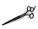 Shear Fanatic Pro Series Black Titan 3 Loch, professionelle Haarschere, die Doppelfingerlöcher ermöglichen Ihnen die korrekte Positionierung und Ausrichtung Ihrer Finger (17,8 cm)