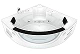 AcquaVapore Whirlpool Pool Badewanne Eckwanne Wanne W06H 152x152cm Passive Schlauch-Reinigung