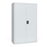 Vicco Metallschrank, Grau, 85 x 140 cm