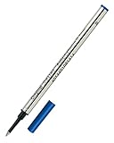 1x Ersatzmine für Tintenroller, Schreibfarbe blau, Strichstärke 0,7 mm, Rollerball-Mine von Online, auch für Faber-Castell, Senator, Schneider, etc., ISO 14145-2, Metallgehäuse, Keramik-Kugel