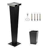 YUZDNM Aschenbecher Stand, Standaschenbecher Für Drinnen Und Draußen, Standaschenbecher Für Draußen Rostfrei, Standaschenbecher Mit Windfester Abdeckung Für Die Terrasse