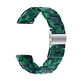 HAKIDZEL Resin Armband für Smartwatch Modernes Ersatzband Langlebig und Kratzfest Modisches Harzarmband in Dunkelgrün Kompatibel mit 40/44MM Smartwatch