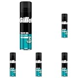 Gillette Classic Sensitive Bartpflege Rasiergel Männer (200 ml), für empfindliche Haut, Geschenk für Männer (Packung mit 5)