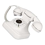 Wsdsgz Schnurgebundenes Tischtelefon Mit Dreh/Tastenwahloption Und Vintage Klingelton Für Café Büro Theater Tischtelefon Antiken Stil
