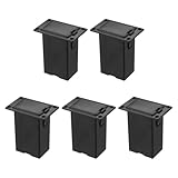 BESTonZON 5 Stück Gitarren Pickup Batteriehalterung Schwarzes Kunststoffgehäuse Kompakte Box für Aktive Bass Akustikgitarren Einfache Innenmontage Ersatzteil für Instrumentenzubehör