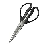 Geschmiedete Küchenschere Aus Edelstahl, Haushaltsschere For Geflügel Und Fleisch, Scharfe Klinge Rutschfester Griff(Black)
