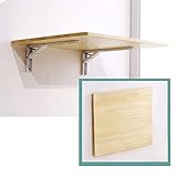 wandklapptisch klapptisch Wand wandtisch klappbar, Wandmontierter Tisch, Kleiner, platzsparender, klappbarer Klappschreibtisch aus massivem Holz für Esszimmer, Arbeitszimmer, Küche, Balkon,