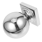 FONDOTIN dekorative Kugel Fußball quadratische Rohrdekoration Garten Ornament Moderne Gartendekoration Dekorativer Außenball Edelstahl -Dekorationskugel Rostfreier Stahl Silver