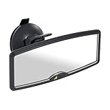 hauck Watch Me 2, Grau - Baby Autospiegel für Windschutzscheibe mit Saugnapf 8 x 13,5 x 6 cm, Bruchsicher, Frontscheibenspiegel für Vorwärtsgerichtete Kindersitze