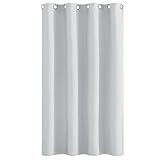 LIUWEIE Thermovorhang Kälteschutz Gardinen 215 x 170 cm 1 Stück (B X H), Kälteschutz Blickdicht, Polyester Modern Schlafzimmer Vorhänge mit Ösen für Wohnzimmer Schlafzimmer, Weiß