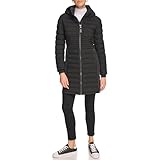 Calvin Klein Damen Lange, Pufferjacke Daunenmantel, Leichtes Schwarz, L