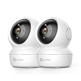 EZVIZ 1080P WLAN IP Kamera, schwenkbare Überwachungskamera Innen mit Zwei-Wege-Audio, Bewegungsverfolgung, IR Nachtsicht für Haustier, Babyphone kompatibel Alexa, C6N 2 Set