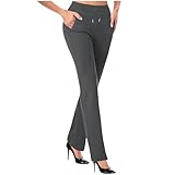 Generisch Yogahose Damen Lang Yoga Hosen Basic Einfarbig Jogginghosen Bequem Freizeit Locker Pilates Hose Training Elegant Fitness Leggins Jogging Yogahosen Casual Gym Leggins Lang Sweatpants
