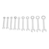 LjwZekyrnt 10-teiliger 72-Zahn-Ratschenschlüssel, 15 Grad offener Doppel-Maulschlüsselsatz, 4–11 mm