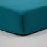 BabyCalin - Spannbettlaken, 60 x 120 x 15 cm, tropisches Blau, Öko-Tex-Zertifiziert