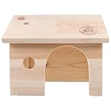 VINTORKY Holzversteck Für Kleintiere Natürliche Holzhütte Für Hamster Meerschweinchen Ratten Und Andere Kleine Haustiere Klettern Und Im Sicheren Rückzugsort Ideales Zubehör Für Den
