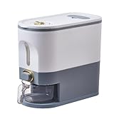 Getreidespender, verschließbarer Polypropylen-Aufbewahrungsbehälter für Getreide, Reis, Lebensmittelbehälter, Müsli-Organizer, Haushalt, Müsli-Spender, Eimer mit Zeitzeiger