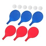 Alipis 3 Sätze Tischtennisschläger Set Kunststoff Leicht Grip für Vielseitiges Training und Spiel Inkl Farben Schläger und Bälle für Junge Spieler und Anfänger