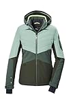killtec Damen Skijacke/Funktionsjacke mit abzippbarer Kapuze und Schneefang KSW 34 WMN SKI JCKT, hell stahlmint, 38, 41967-000